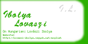 ibolya lovaszi business card