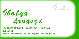 ibolya lovaszi business card